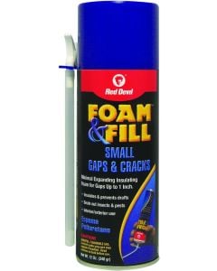 Red Devil Foam & Fill Small Gaps & Cracks, 12 oz, Off-White, 1 pack