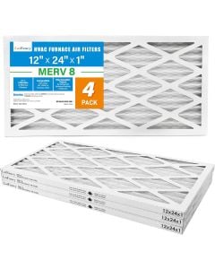 LotFancy 12x24x1 MERV 8 Furnace Filter 4pk