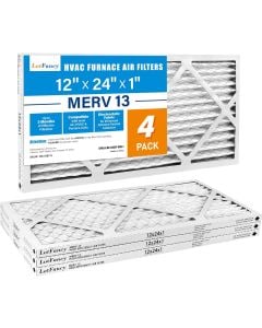 LotFancy 12x24x1 MERV 13 Furnace Filter 4pk